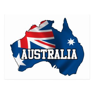 Map Of Australia Postcard