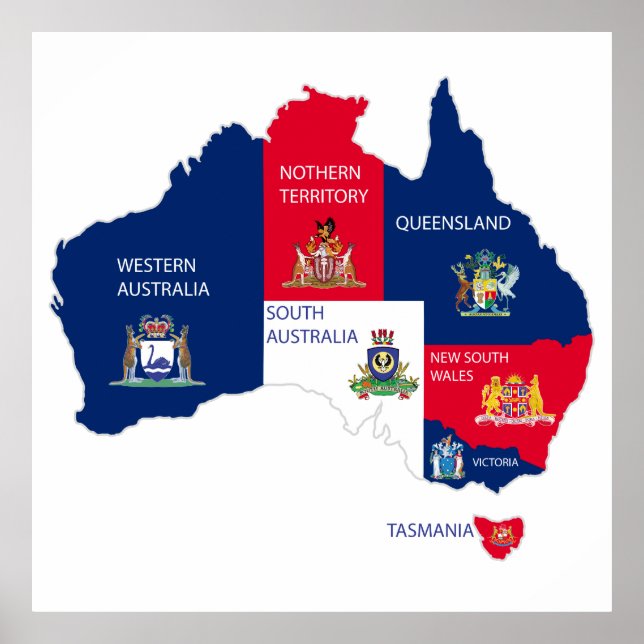 Map of Australia Poster (Front)