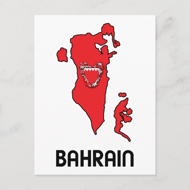 Map Of Bahrain Postcard (Front)