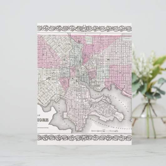 Map of Baltimore Maryland (Standing Front)