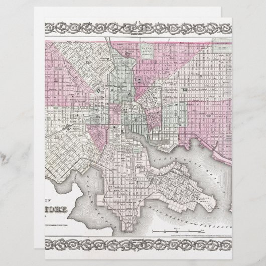 Map of Baltimore Maryland (Front/Back)