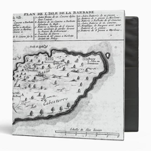 Map of Barbados Binder (Front/Inside)