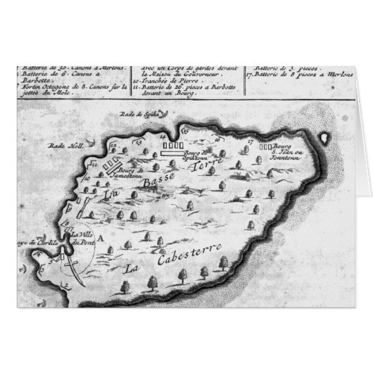 Map of Barbados Cards (Front Horizontal)
