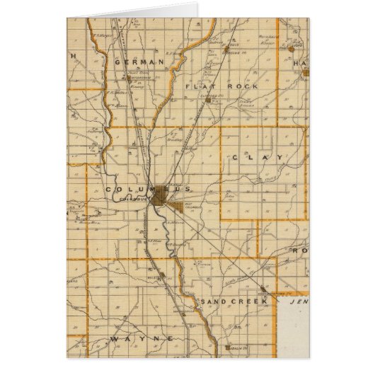 Map of Bartholomew County Cards (Front)