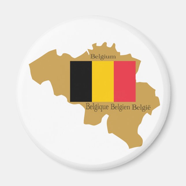 Map of Belgium Magnet (Front)
