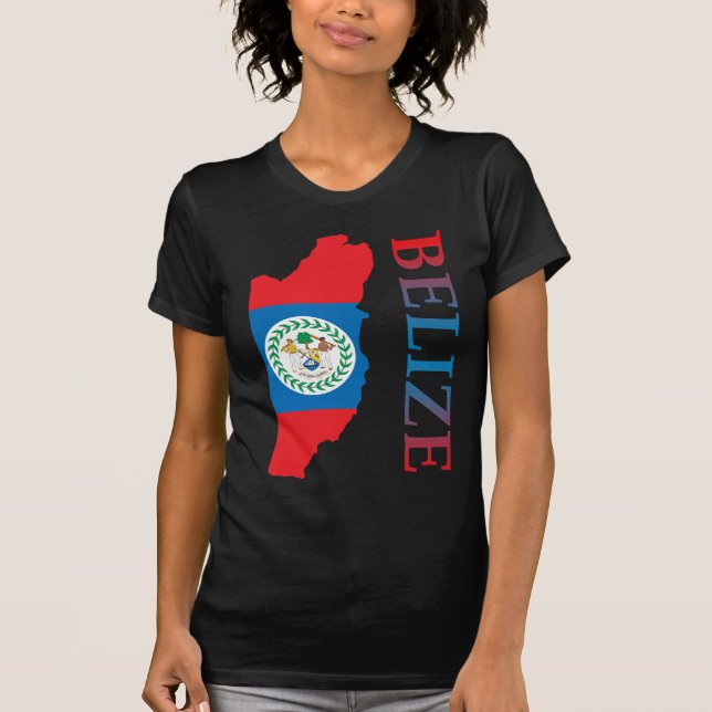 Map Of Belize T-Shirt (Front)