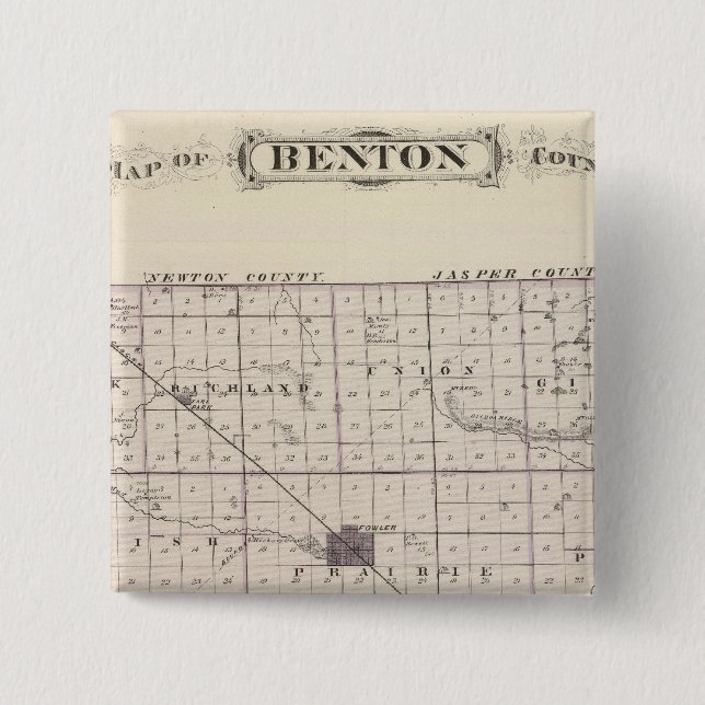 Map of Benton County Button (Front)