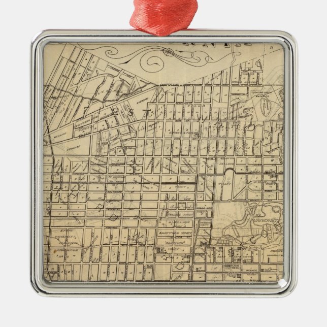 Map of Berkeley, California Metal Ornament (Front)