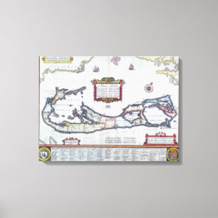 Map of Bermuda Canvas Print