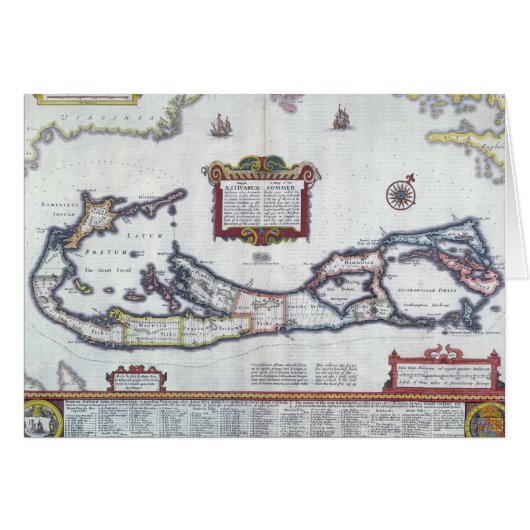 Map of Bermuda Cards (Front Horizontal)