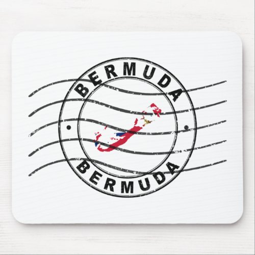 Map of Bermuda Postal Passport Stamp Mouse Pad