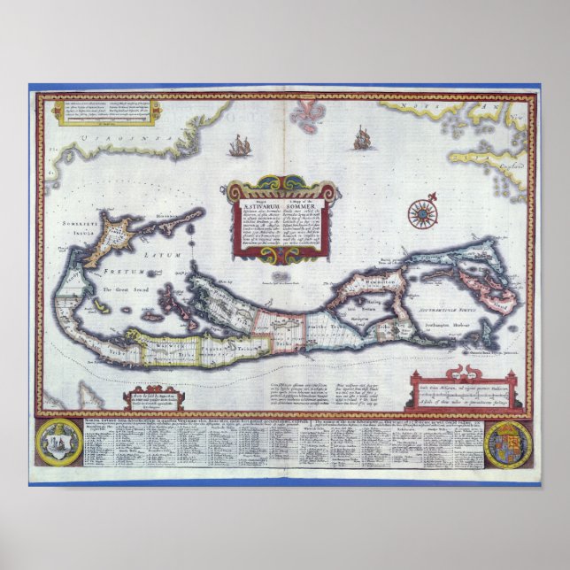 Map of Bermuda Poster (Front)