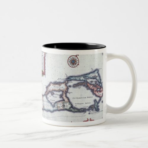 Map of Bermuda Two_Tone Coffee Mug