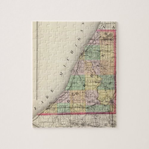 Map of Berrien County Michigan Jigsaw Puzzle