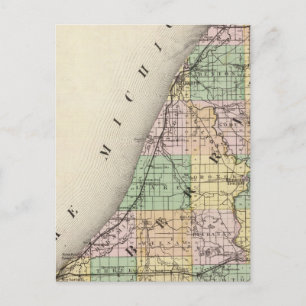 Map of Berrien County, Michigan Postcard