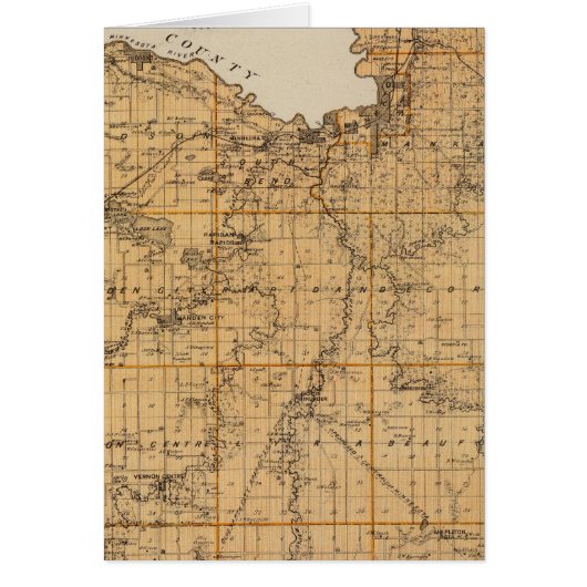 Map of Blue Earth County, Minnesota Cards (Front)