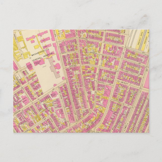 Map of Boston 20 Postcard (Front)