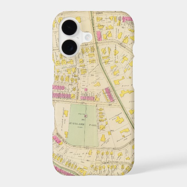Map of Boston 7 Iphone Case (Back)