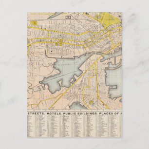 Map Of Boston Postcard