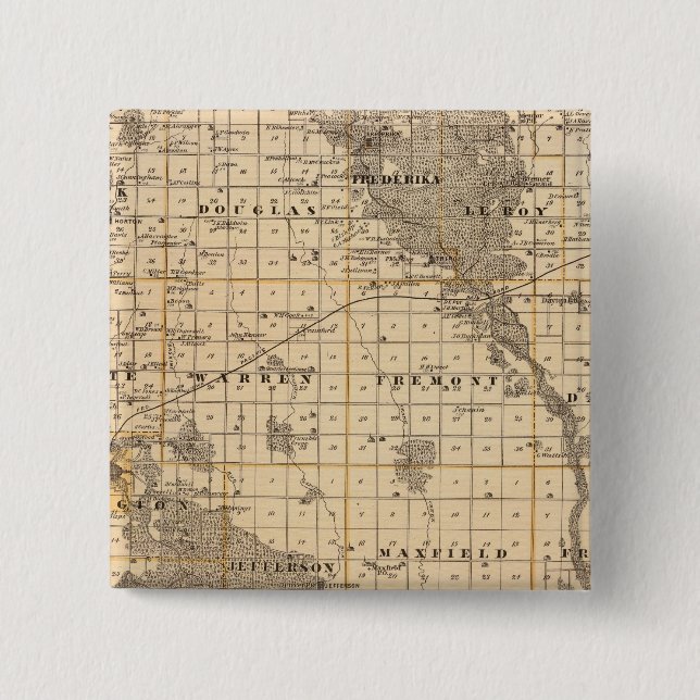 Map of Bremer County Button (Front)