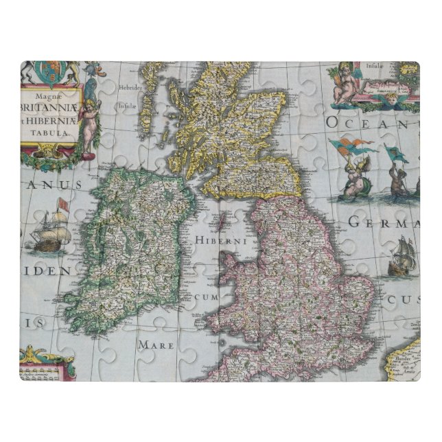 Map of Britain | 1631 Jigsaw Puzzle (Puzzle Horizontal)