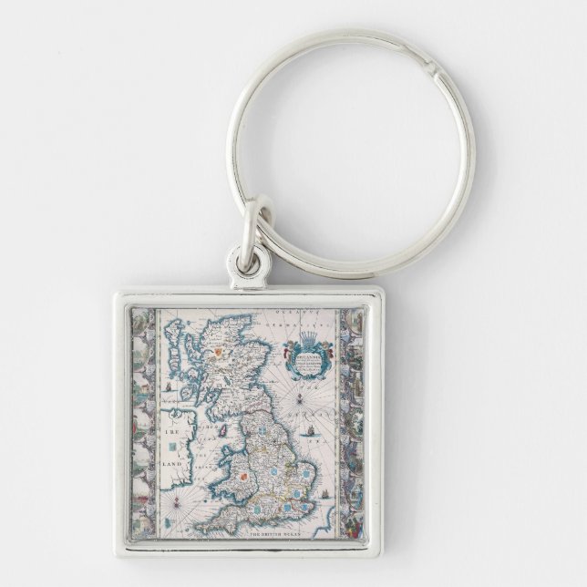 Map of British Isles 2 Keychain (Front)