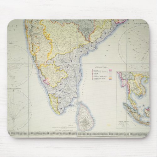 Map of British Southern India 1872 Mouse Pad