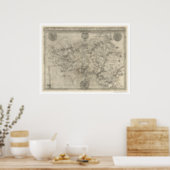Map of Brittany and France by Tavernier 1594 Poster | Zazzle