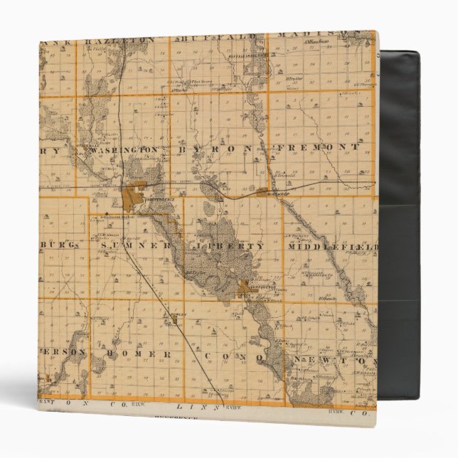 Map of Buchanan County, State of Iowa Binder (Front/Inside)