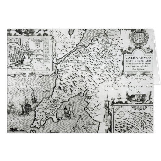 Map of Caernarvon, 1616 (Front Horizontal)