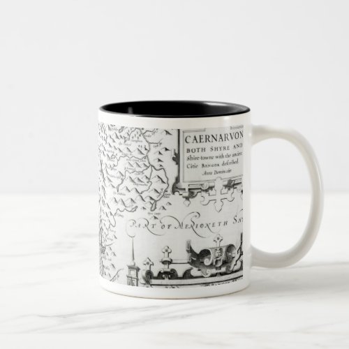 Map of Caernarvon 1616 Two_Tone Coffee Mug