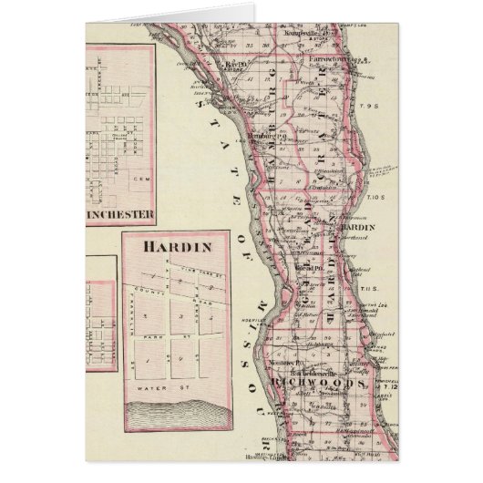 Map of Calhoun County, Winchester Cards (Front)