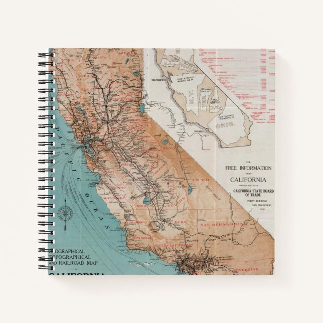 Map of California 2 2 Notebook (Front)