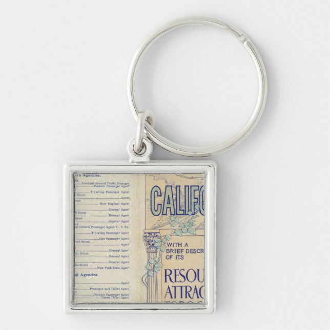Map of California 2 Keychain (Front)