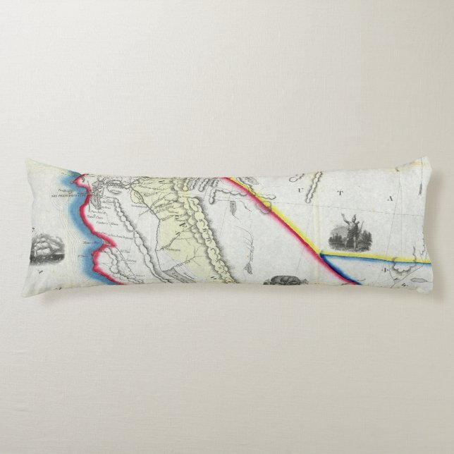 Map of California Body Pillow (Front)