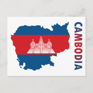 Map Of Cambodia Postcard