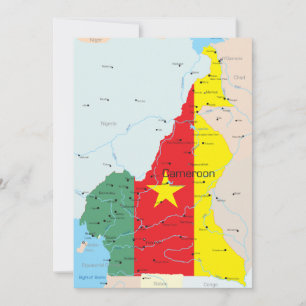 Map Of Cameroon Invitations