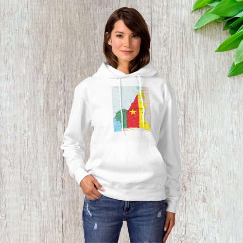 Map Of Cameroon Womens Hoodie