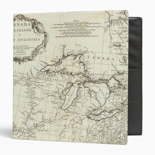 Map of Canada featuring Native American Villages Binder (Front/Inside)