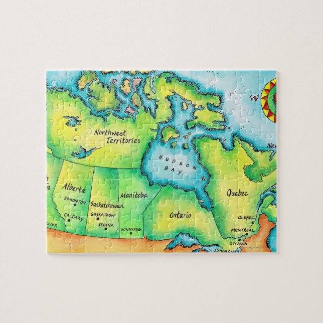 Map of Canada Jigsaw Puzzle (Horizontal)