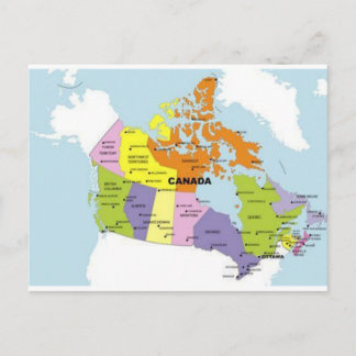 Map of Canada Postcard