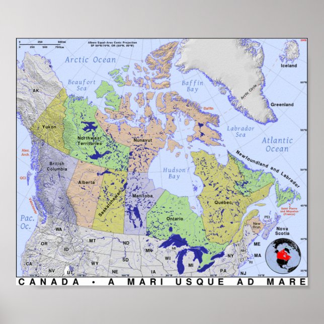 Map of Canada Poster (Front)