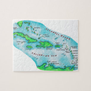 Map of Caribbean Islands Jigsaw Puzzle