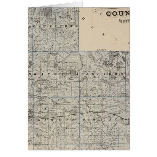 Map of Carver County, Minnesota Cards (Front)