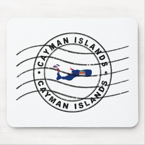 Map of Cayman Islands Postal Passport Stamp Mouse Pad