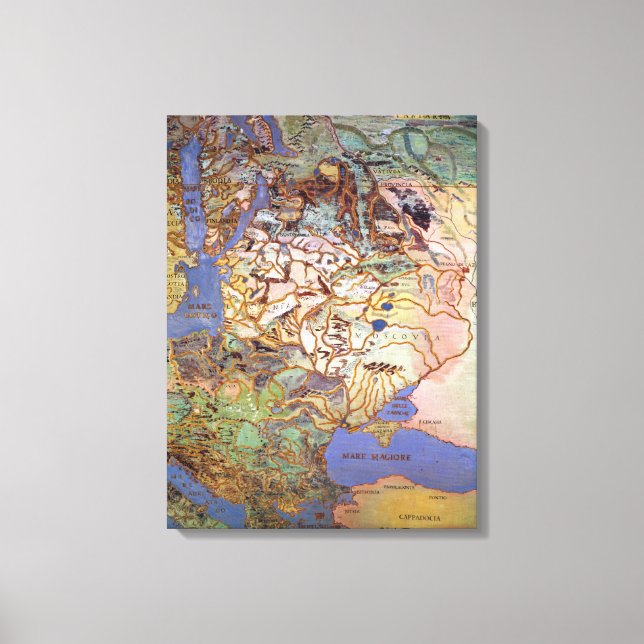 Map of Central Europe Canvas Print (Front)