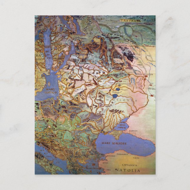 Map of Central Europe Postcard (Front)