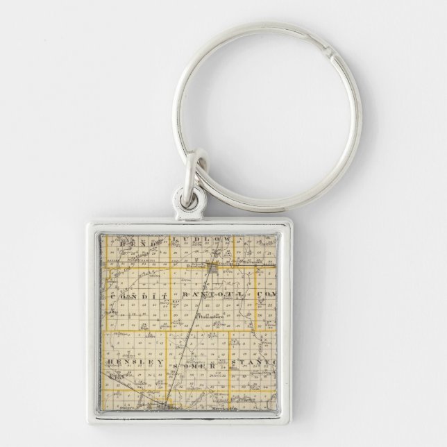 Map of Champaign County Keychain (Front)