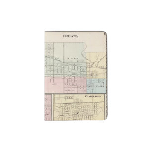 Map of Champaign, Urbana, Mattoon and Charleston Passport Holder
