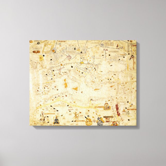 Map of Charles V, Map of Mecia Canvas Print (Front)